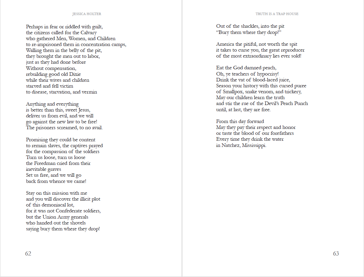Truth is a Trap House by Jessica Holter, Author, Poet