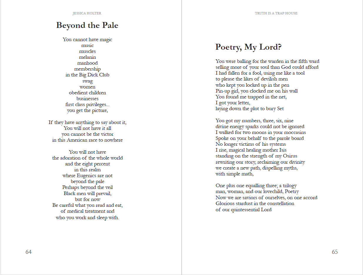 Truth is a Trap House by Jessica Holter, Author, Poet
