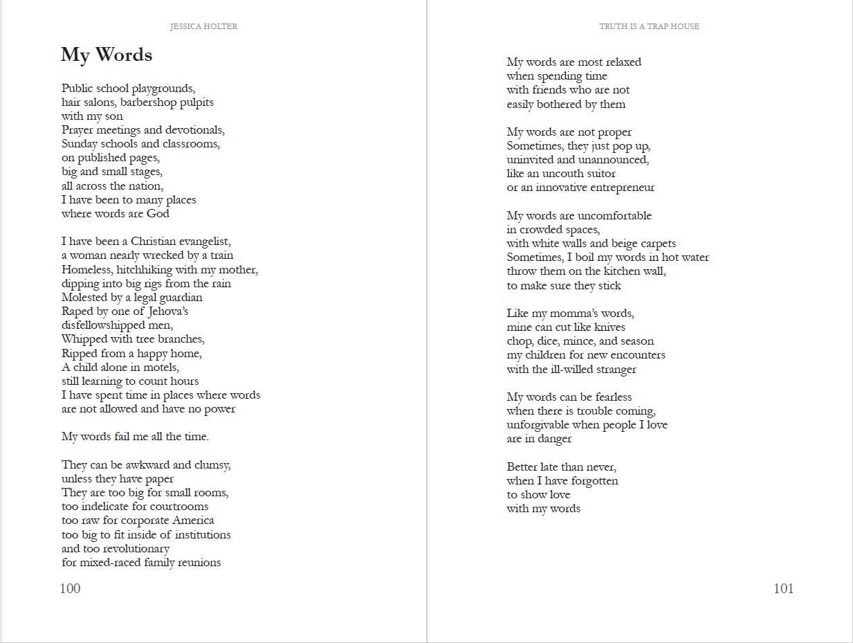Truth is a Trap House by Jessica Holter, Author, Poet