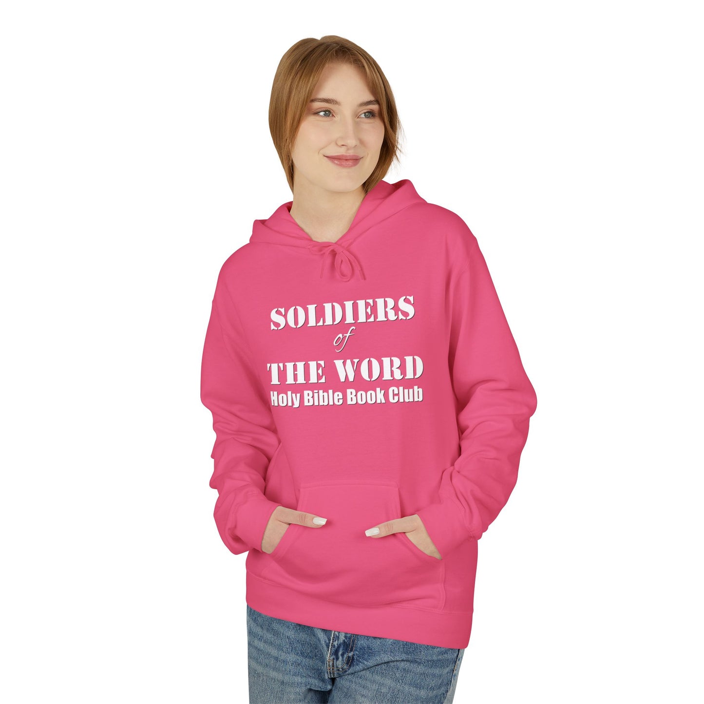 Soldiers of the Word: Holy Bible Book Club ~ Unisex Midweight Softstyle Fleece Hoodie