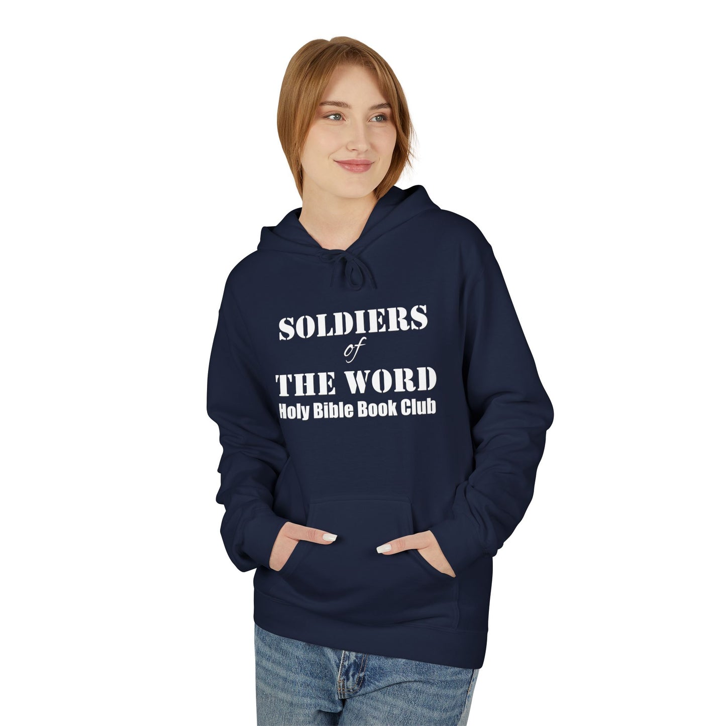 Soldiers of the Word: Holy Bible Book Club ~ Unisex Midweight Softstyle Fleece Hoodie