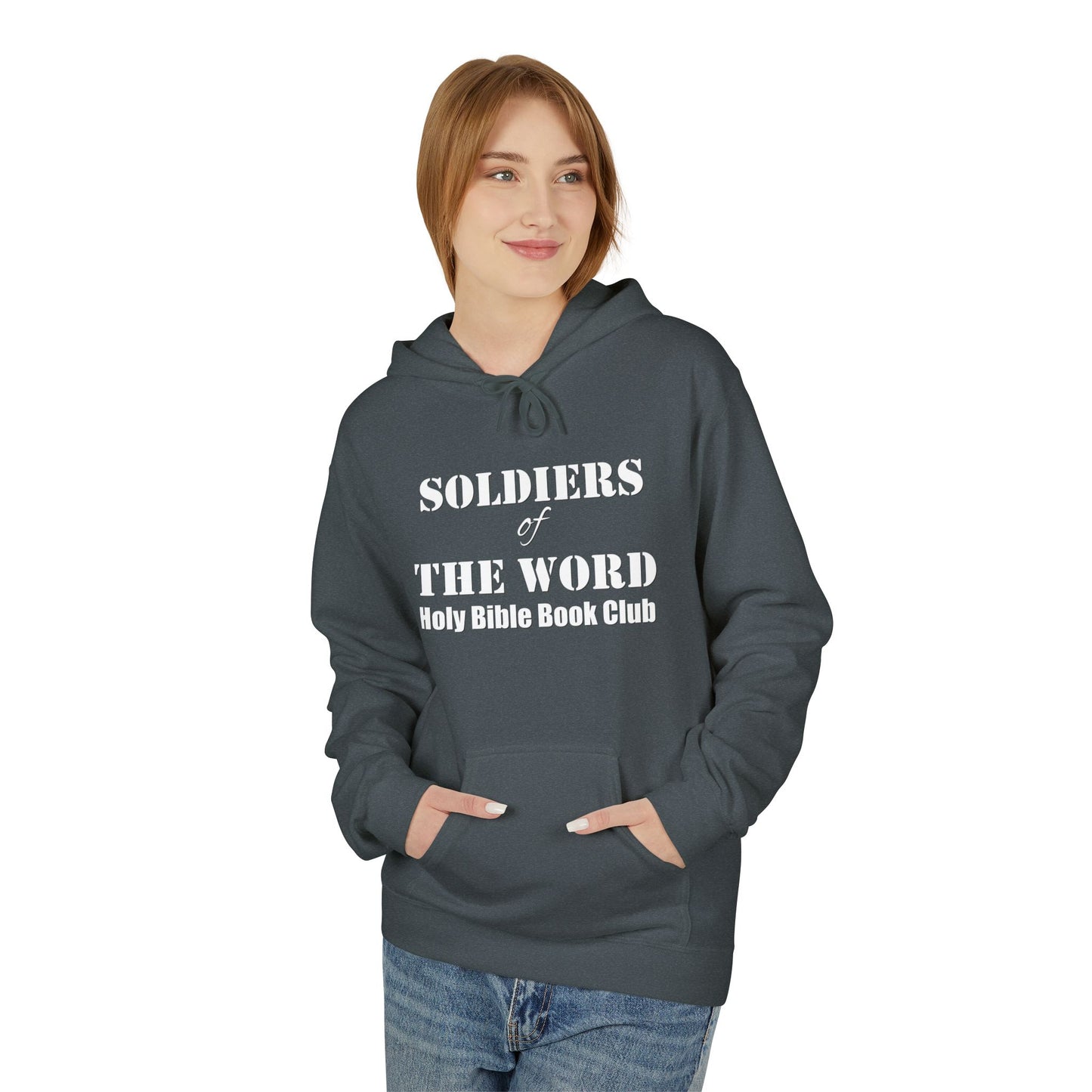 Soldiers of the Word: Holy Bible Book Club ~ Unisex Midweight Softstyle Fleece Hoodie